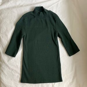 🚫 SOLD 🚫 | Zara Ribbed Mock Neck Quarter Sleeve